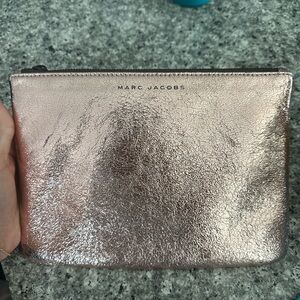 Marc Jacobs Rose Gold Zippered Clutch